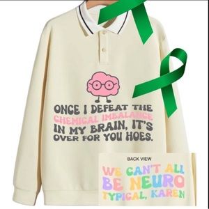 Chemical imbalance mental health graphic pullover sweatshirt size XL